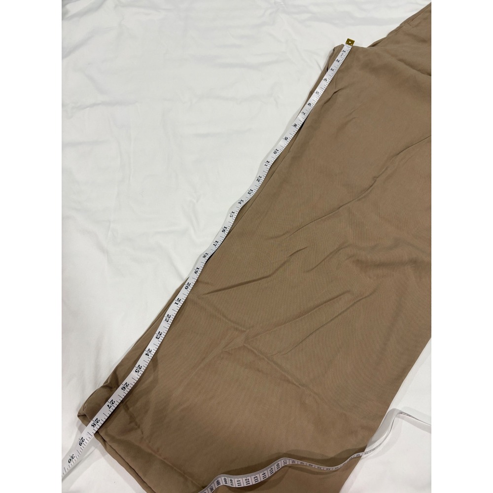 Reformation High-Waist Wide-Leg Trousers in Taupe - Picture 8 of 11